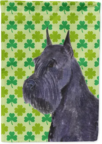 Vista 212 de Caroline's Treasures SS4442GF Affenpinscher Bandera de jardín con retrato de trébol del día de San Patricio para buzón, bandera decorativa