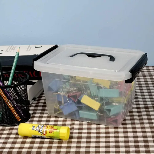 Vista 5 de Paquete de 6 cajas pequeñas de 3 L, contenedores de almacenamiento