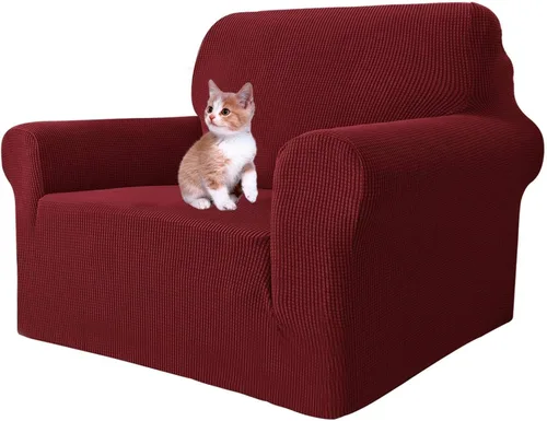 Vista 49 de MAXIJIN Funda elástica para silla con brazos, 1 pieza para sofá o silla de estar, funda antideslizante (31-46 pulgadas), protector de muebles que se