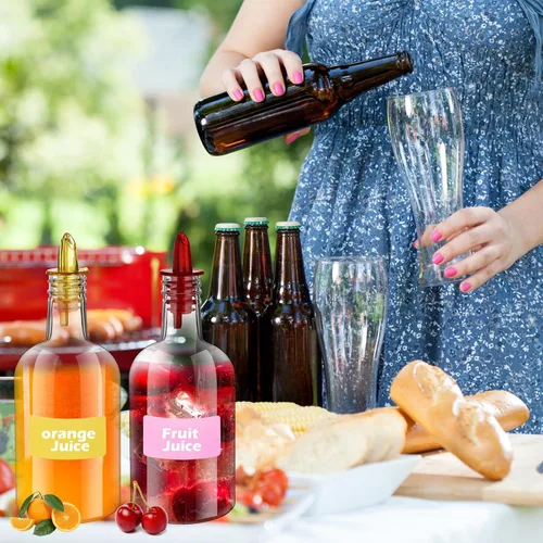 Vista 7 de Maxcheck - Botellas de plástico de cuello largo de 16 onzas con vertedor