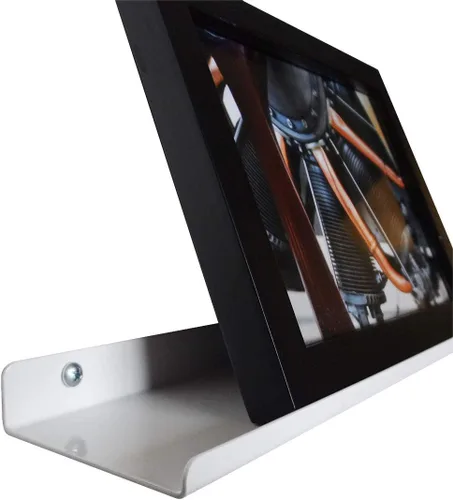 Vista 8 de Repisa flotante, estante para fotos, repisa artística, muy duradera y fabricada en los Estados Unidos (blanco, 18 pulgadas)