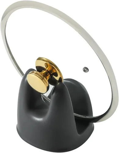 Vista 9 de Nihow Soporte para tapa de olla: soporte estable para tapa de sartén de cerámica para decoración de encimera de cocina, encimera, estufa, resistente