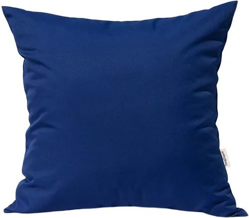 Vista 46 de TangDepot Fundas de almohada sólidas de seda sintética duradera, fundas de almohada cuadradas decorativas, fundas de almohada para interiores y Azul