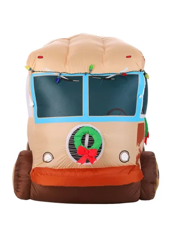 Vista 5 de Decoración Inflable de RV de Vacaciones de Navidad de 4 Pies Multicolor