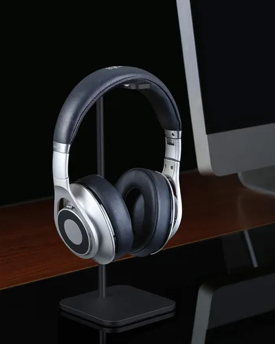 Vista 8 de Soporte para auriculares para escritorio, soporte de auriculares de Negro