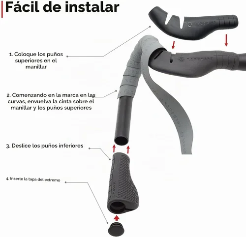 Vista 3 de REDSHIFT Empuñaduras Drop Bar de Control de Crucero para Manillares de Bicicleta de Carretera, se adapta a todos los Manillares Drop Bar