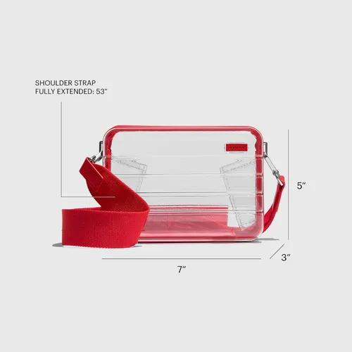 Vista 5 de Away Bolsa transparente para estadios, mini, bandolera transparente para conciertos, festivales y eventos deportivos