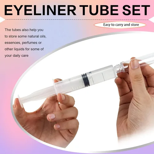 Vista 5 de Bercoor Paquete de 30 tubos de brillo de labios, botella vacía de bálsamo labial recargable de 0.3 fl oz, recipiente de plástico transparente