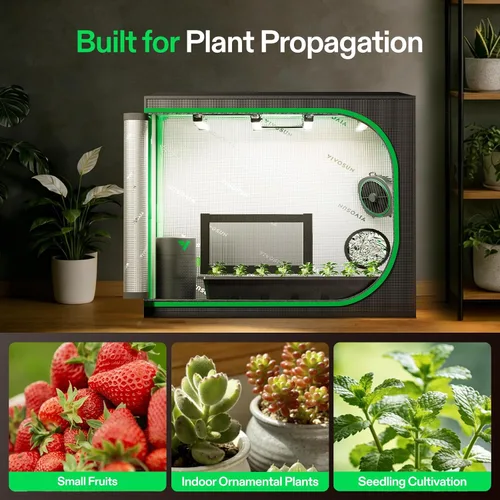 Vista 13 de VIVOSUN - Kit de tienda de campaña clon de 24 x 16 x 20 pulgadas, para germinación de plantas, clonación