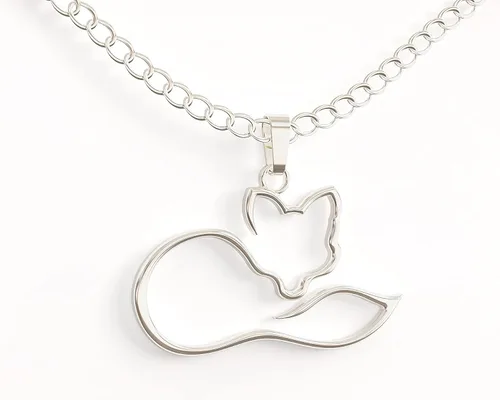 Vista 6 de Happy Kisses Collar de zorro Colgante con mensaje "Stay Clever" Bonito regalo para cualquier mujer o niño que ama a los zorros, 18", Metal