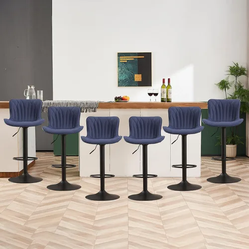 Vista 16 de Taburetes de bar individuales Taburetes de barra de cocina moderna Negro