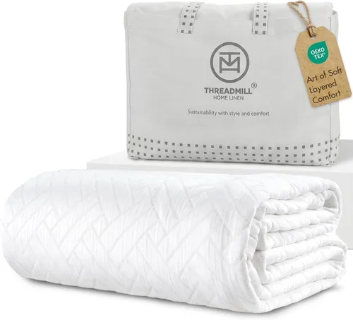 Vista 26 de Threadmill Mantas de Algodón de Lujo para Cama de Tamaño King Manta de Algodón 100% Acogedora para Todas las Estaciones Colcha Jacquard Aster