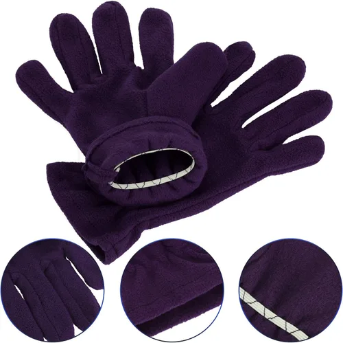 Vista 2 de SATINIOR 4 pares de guantes suaves de invierno para esquí, guantes térmicos de forro polar para hombres y mujeres, regalos del día de San Valentín