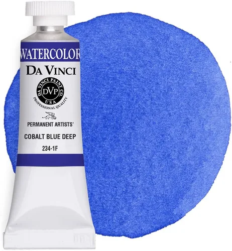 Vista 64 de DA VINCI PAINTS Pintura Acuarela Profesional para Artistas, Azul Cobalto, 15mL