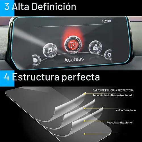 Vista 4 de TTCR-II para 2017 2018 2019 Mazda CX-5 Protector de pantalla de navegación de 7 pulgadas, para 2020 CX5 Sport Protector de pantalla Pantalla