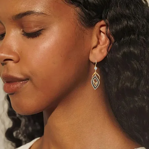 Vista 7 de BTOYM Aretes colgantes geométricos dorados, aretes largos de cadena de eslabones bohemios, regalo de joyería para mujeres y niñas