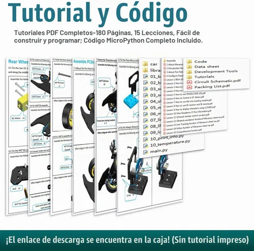 Vista 3 de Adeept Kit de coche inteligente compatible con Raspberry Pi Pico, seguimiento de línea, evitación de obstáculos, luz colorida, DIY STEM IR control