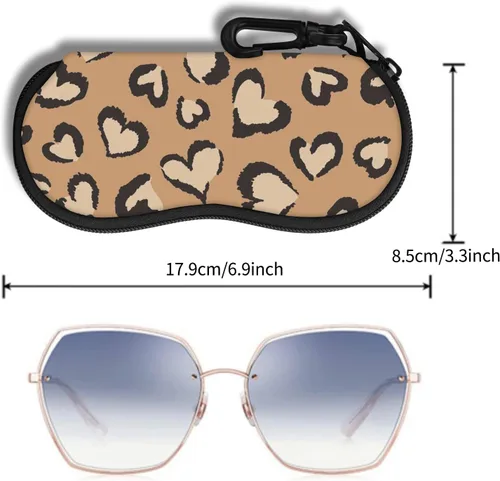 Vista 2 de Hion Estuche para gafas de sol ultra ligero de neopreno con cremallera y clip para cinturón