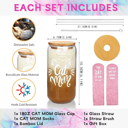 Vista 2 de Mason Life Regalos para mamá de gato, regalos para amantes de los gatos para mujeres, regalo de mamá para mujeres, regalo de cumpleaños de San