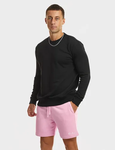 Vista 6 de Ouber Pantalones cortos deportivos de algodón para hombre, pantalones cortos de entrenamiento para gimnasio, deportivos y casuales