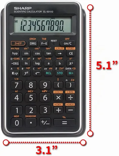 Vista 4 de Sharp EL501X2BWH Calculadora científica/de ingeniería Negro