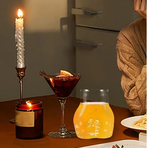 Vista 8 de Luxshiny Copa de vidrio en forma de cuerpo: Taza creativa única para cócteles, cerveza, whisky y vino, perfecta para fiestas, bares y uso doméstico