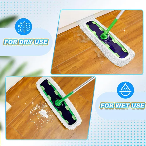 Vista 6 de KEEPOW Recambios húmedos reutilizables XL compatibles con Swiffer Sweeper XL, paños de barrido secos XL, paños de trapeador húmedos, almohadillas