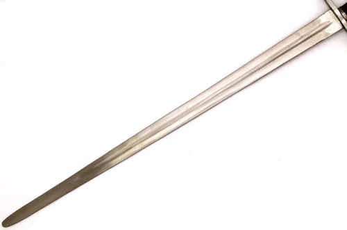 Vista 4 de Medieval Warrior Espada real larga Norman de acero templado del siglo XIII con vaina de cuero