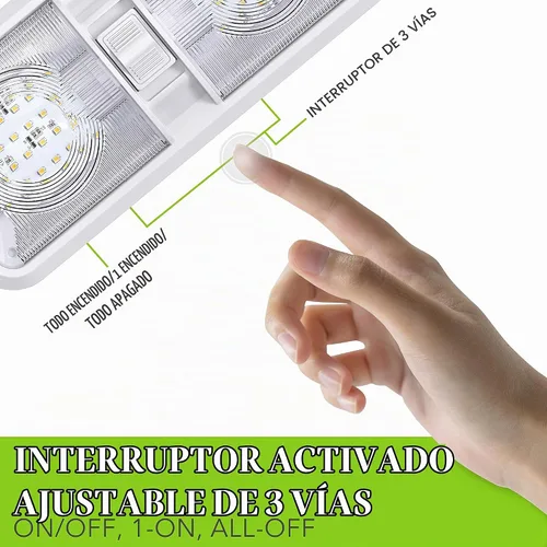 Vista 6 de Aplique de luz LED para techo de RV con doble cúpula y interruptor de encendido/apagado para iluminación interior de coche/RV/remolque/camper/barco