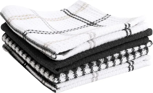 Vista 21 de T-Fal Paños de cocina de gofres de alta calidad: altamente absorbentes, súper suaves de larga duración, 100% algodón, 12 x 13 pulgadas, toalla plana