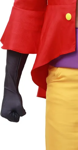 Vista 4 de DAZCOS Luffy - Guantes de cosplay de 3 marcha mangas de brazo dominantes accesorios de disfraz de Halloween