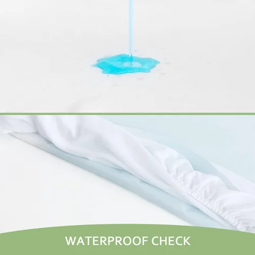 Vista 3 de Protector de colchón impermeable tamaño individual, amigable para la piel y transpirable, funda de colchón individual para niños, almohadilla