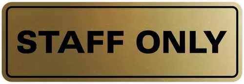 Vista 41 de All Quality Letrero estándar para pared o puerta Fácil instalación Señales de trabajo de oficina Seguridad mejorada – Negro – Pequeño