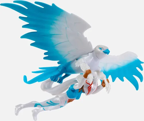 Vista 3 de Masters of the Universe Figura de He-Man y la hechicera y vehículo halcón alado inspirado en la serie animada Motu Netflix, regalo de juguete