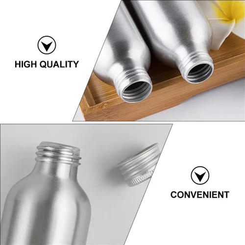 Vista 4 de Yardwe 3 Conjuntos de tapas de aluminio de aluminio a prueba de fugas botellas de viaje reutilizables botella de aceite recarga s vacío perfume agua