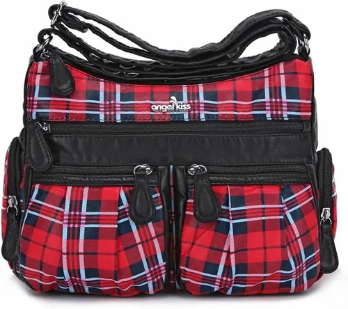 Vista 12 de Angel Kiss Bolsos cruzados para mujer, bolsos de hombro y monederos medianos de piel sintética Ladies, Medium, Faux Leather