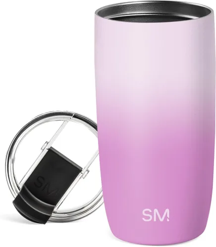 Vista 74 de Simple Modern Taza de café de viaje Tumbler con tapa abatible Reutilizable, aislada, de acero inoxidable, taza de café helado Cold Brew, termo
