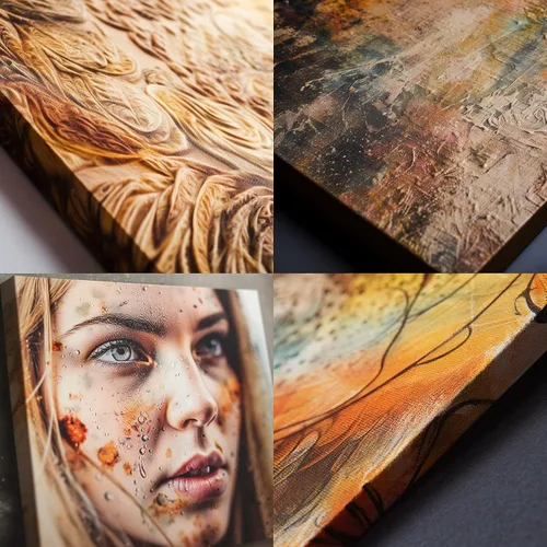 Vista 5 de Rollo de Lienzo Mate de Algodón Premium, Secado Rápido, Compatible con Impresoras de Inyección de Tinta de Formato Ancho, Perfecto para Bellas