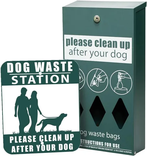 Vista 6 de ZERO WASTE USA - Estación de basura para perros a prueba de óxido con 2,400 bolsas, color verde