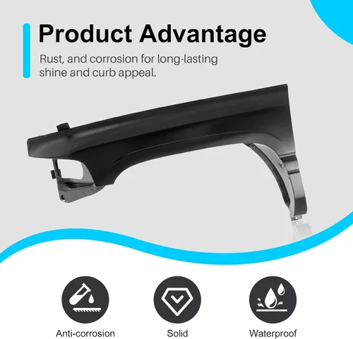 Vista 3 de CarPartsDepot Guardabarros delantero izquierdo del lado izquierdo compatible con Dodge RAM 1500 2500 3500 1994-2002 Pickup Truck compatible