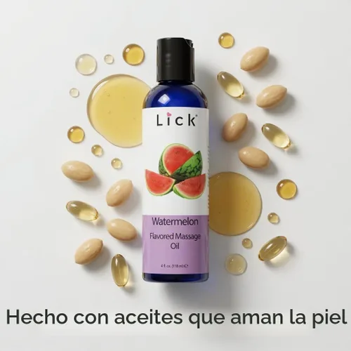 Vista 9 de Aceite de masaje con sabor a sandía para parejas, loción masajista comestible con vitamina E, almendra dulce y aceite de coco no es pegajosa y suave
