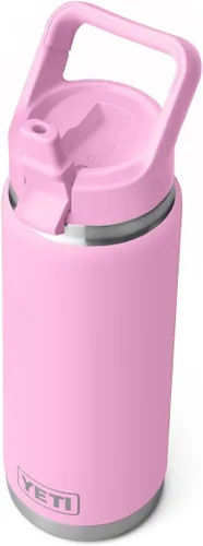 Vista 8 de YETI Rambler - Botella de acero inoxidable aislada al vacío con tapa y popote, 26 onzas, color negro