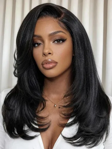 Vista 22 de UNICE Yaki - Pelucas de cabello humano lacio con encaje frontal 13x4, con cordón, Pre-Todo, sin pegamento, peluca de cabello humano frontal
