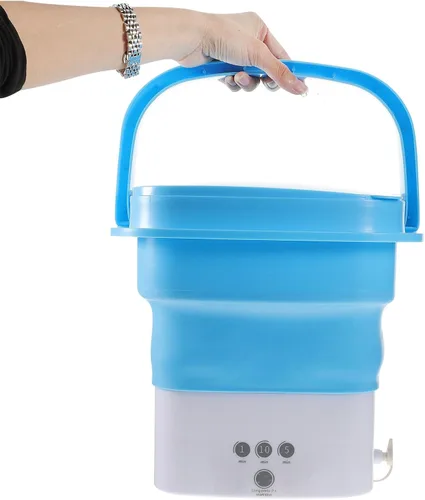 Vista 9 de VALICLUD Portable Mini Folding Washing Machine with High-power Motor Touchscreen Timer Compact Foldable Washer for Underwear and Clothes Lightweight