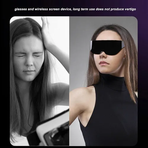 Vista 7 de Diydeg Gafas AR, 4K HD 3D IMAX auriculares inteligentes para visualización de video, compatibles con la miopía, realidad aumentada portátil