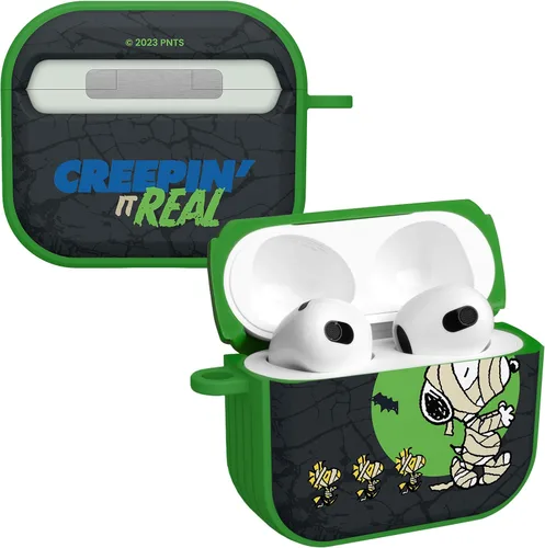 Vista 7 de Affinity Bands Peanuts Halloween HDX - Funda compatible con Apple AirPods Gen 1 y 2 (gran calabaza)