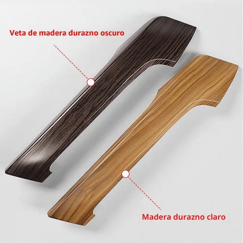 Vista 2 de Manija de puerta con textura de madera para Toyota Land Cruiser Prado 150, panel de elevación de ventana Lc150 2010-2022, accesorios