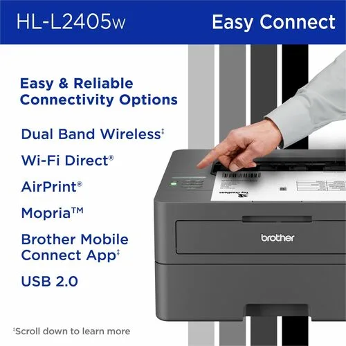 Vista 9 de Brother HL-L2405W Impresora láser monocr