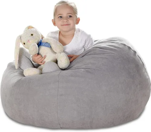 Vista 20 de YuppieLife Funda para puf de almacenamiento para niños (sin relleno), organizador de juguetes, sofá con asa de transporte, disponible para niños
