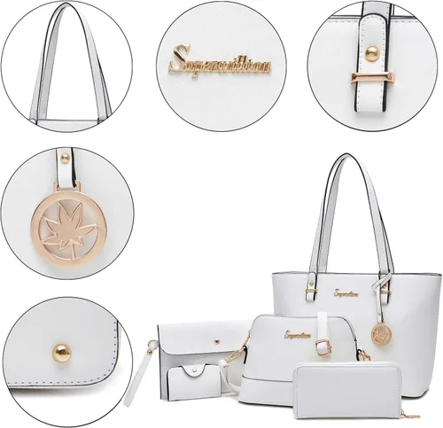 Vista 3 de Soperwillton - Juego de bolsas para mujer a la moda, 5